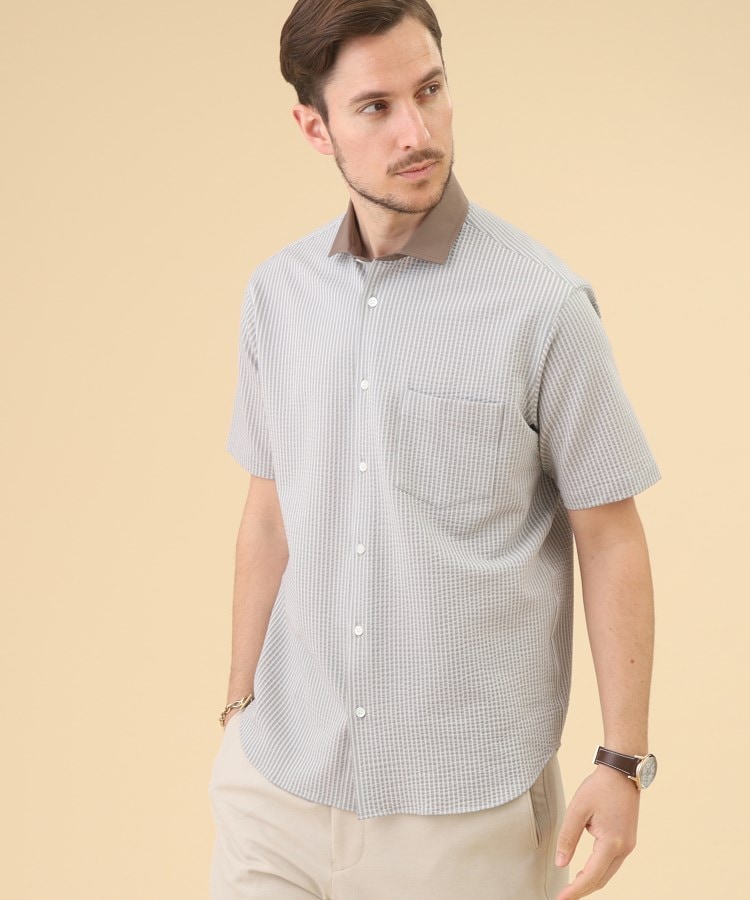 S/S ダブルタップス 20SS シアサッカー 半袖シャツ オリーブ サイズ3