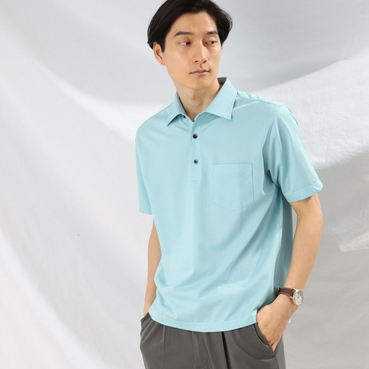 タケオキクチ(TAKEO KIKUCHI)のマルデオリ ヘリンボン ジャカード ポロシャツ ポロシャツ