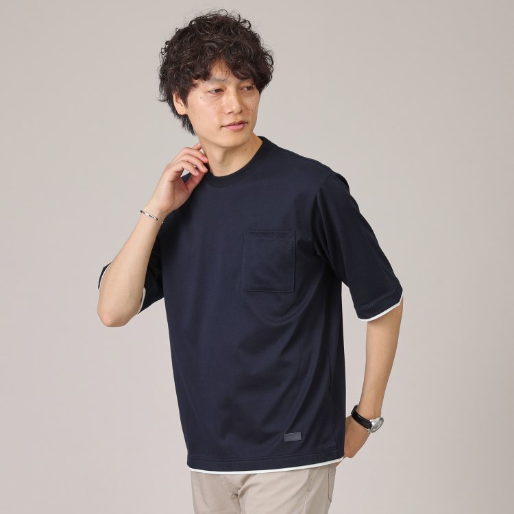タケオキクチ(TAKEO KIKUCHI)の【接触冷感/日本製】レイヤード Tシャツ Ｔシャツ