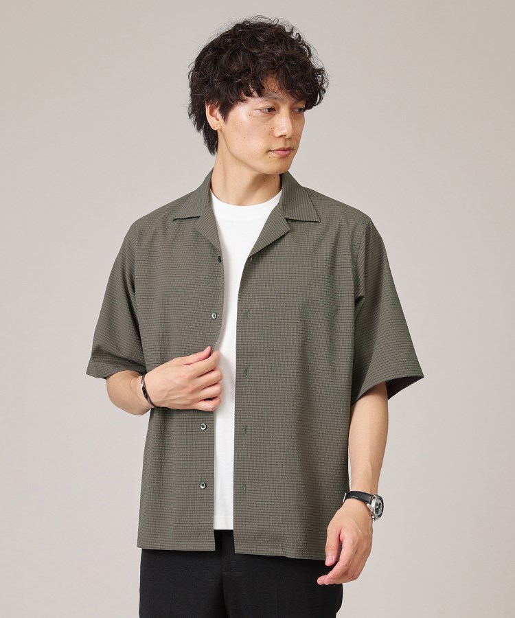 Made in JAPAN】DotAir オープンカラー シャツ(カジュアル Made in JAPAN】DotAir オープンカラー シャツ(カジュアル