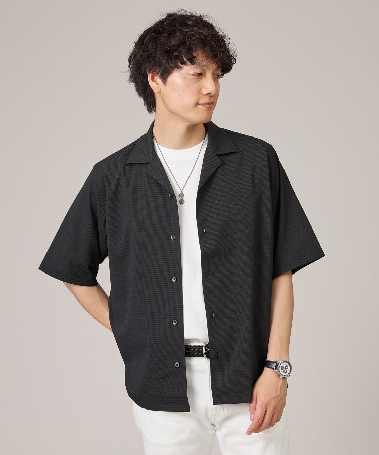 Made in JAPAN】DotAir オープンカラー シャツ(カジュアル Made in JAPAN】DotAir オープンカラー シャツ(カジュアル