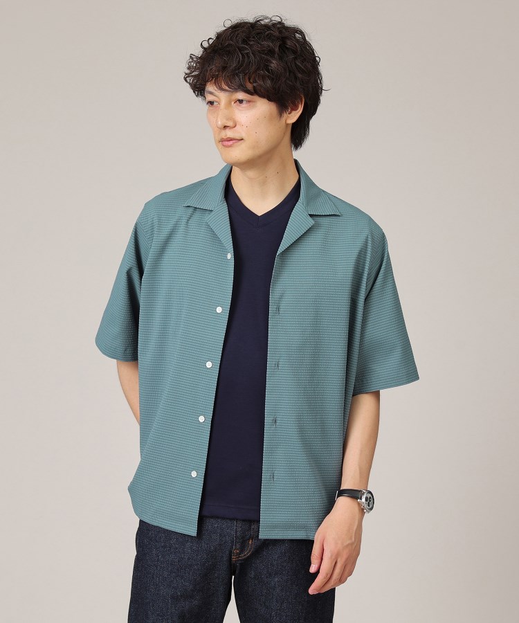 Made in JAPAN】DotAir オープンカラー シャツ(カジュアル Made in JAPAN】DotAir オープンカラー シャツ(カジュアル