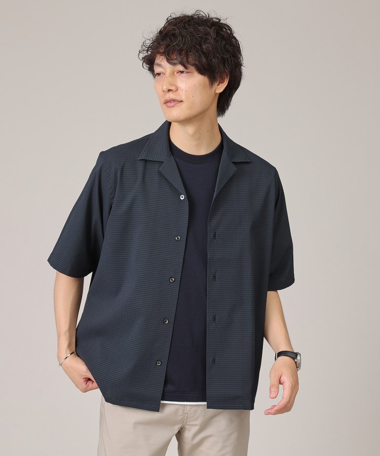 Made in JAPAN】DotAir オープンカラー シャツ(カジュアル Made in JAPAN】DotAir オープンカラー シャツ(カジュアル