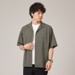 タケオキクチ(TAKEO KIKUCHI)の【Made in JAPAN】DotAir オープンカラー シャツ チャコールグレー(013)