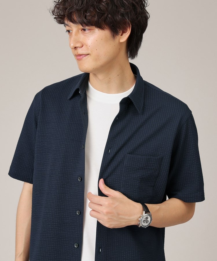 タケオキクチ(TAKEO KIKUCHI)の【抗菌防臭】サッカージャージ ストライプ 半袖 シャツ10
