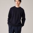 タケオキクチ(TAKEO KIKUCHI)の【尾州織】クルーネック カットソー ネイビー(094)
