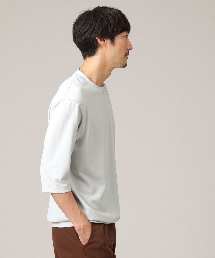 タケオキクチ(TAKEO KIKUCHI)の【接触冷感/Made in JAPAN】七分袖 梨地カットソー7