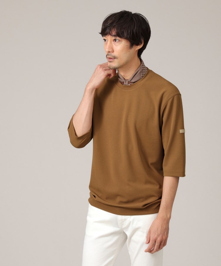 タケオキクチ(TAKEO KIKUCHI)の【接触冷感/Made in JAPAN】七分袖 梨地カットソー10