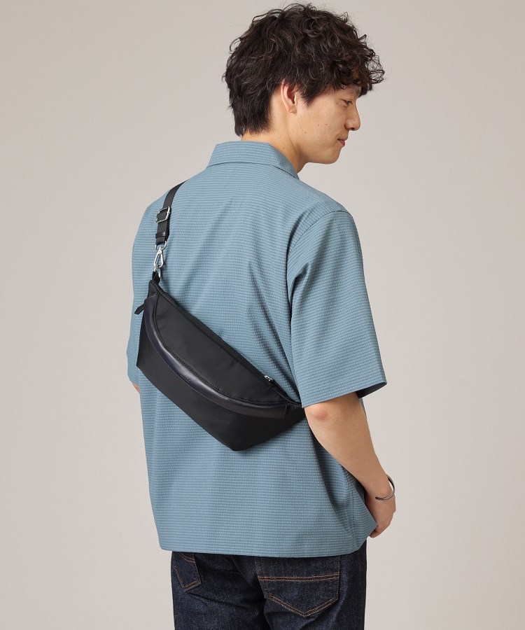 ヘビタン】レザーコンビナイロン ボディバッグ(ボディバッグ ヘビタン】レザーコンビナイロン ボディバッグ(ボディバッグ