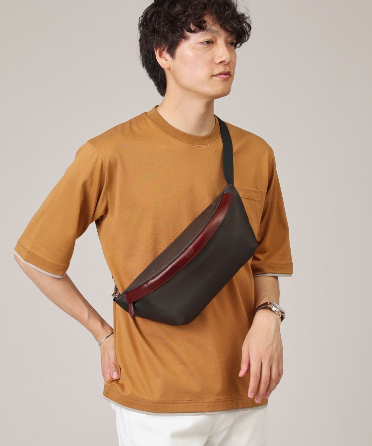 ヘビタン】レザーコンビナイロン ボディバッグ(ボディバッグ ヘビタン】レザーコンビナイロン ボディバッグ(ボディバッグ