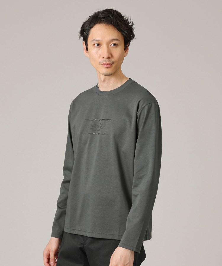 タケオキクチ(TAKEO KIKUCHI)のカリグラフィーロゴ長袖ポンチTシャツ3