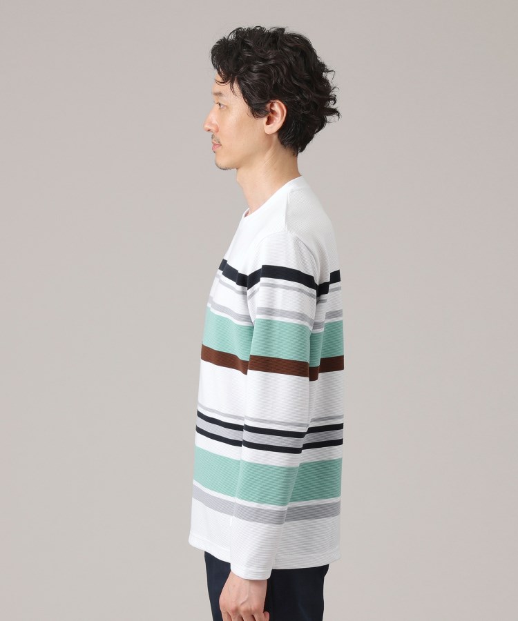タケオキクチ(TAKEO KIKUCHI)のリップルパネルボーダーカットソー15