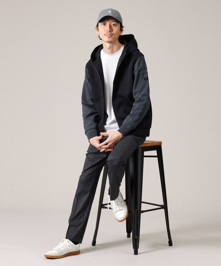 タケオキクチ(TAKEO KIKUCHI)の【Made in JAPAN】ニットスリーブ ジップアップ パーカ4