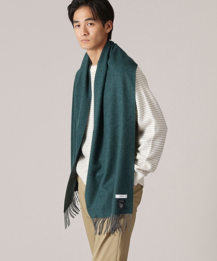 洗えるカシミヤ】大きめシングルリバー マフラー(ストール 洗えるカシミヤ】大きめシングルリバー マフラー(ストール