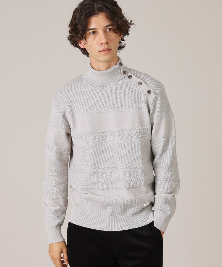 Made in JAPAN】ボタン タートルネック ニット(ニット/セーター Made in JAPAN】ボタン タートルネック ニット(ニット/セーター