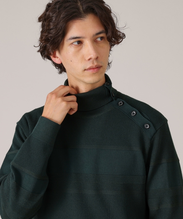 Made in JAPAN】ボタン タートルネック ニット(ニット/セーター Made in JAPAN】ボタン タートルネック ニット(ニット/セーター