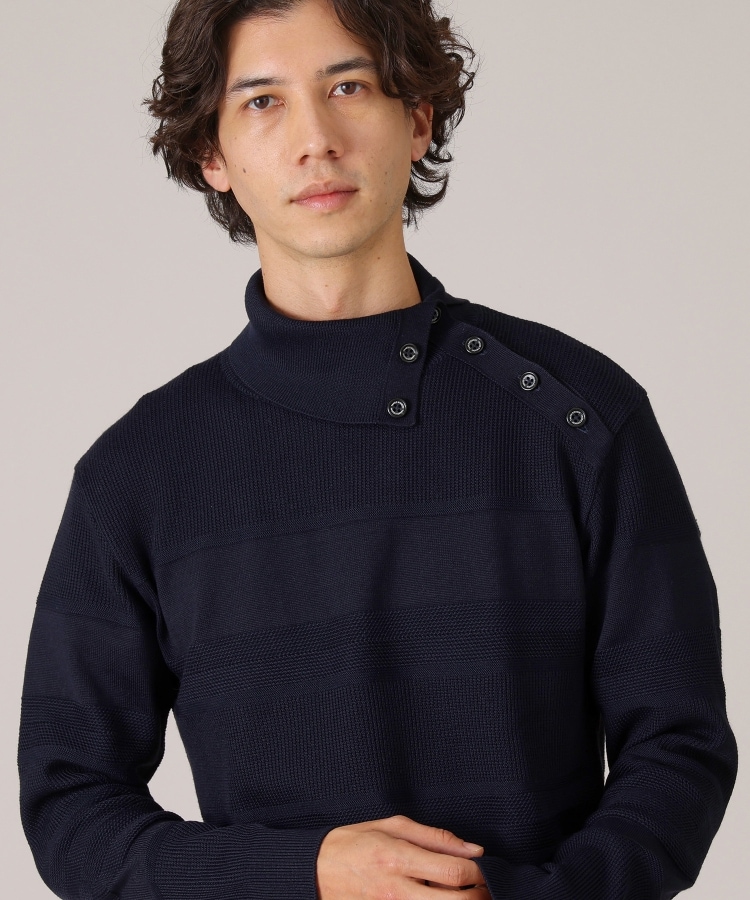 Made in JAPAN】ボタン タートルネック ニット(ニット/セーター Made in JAPAN】ボタン タートルネック ニット(ニット/セーター