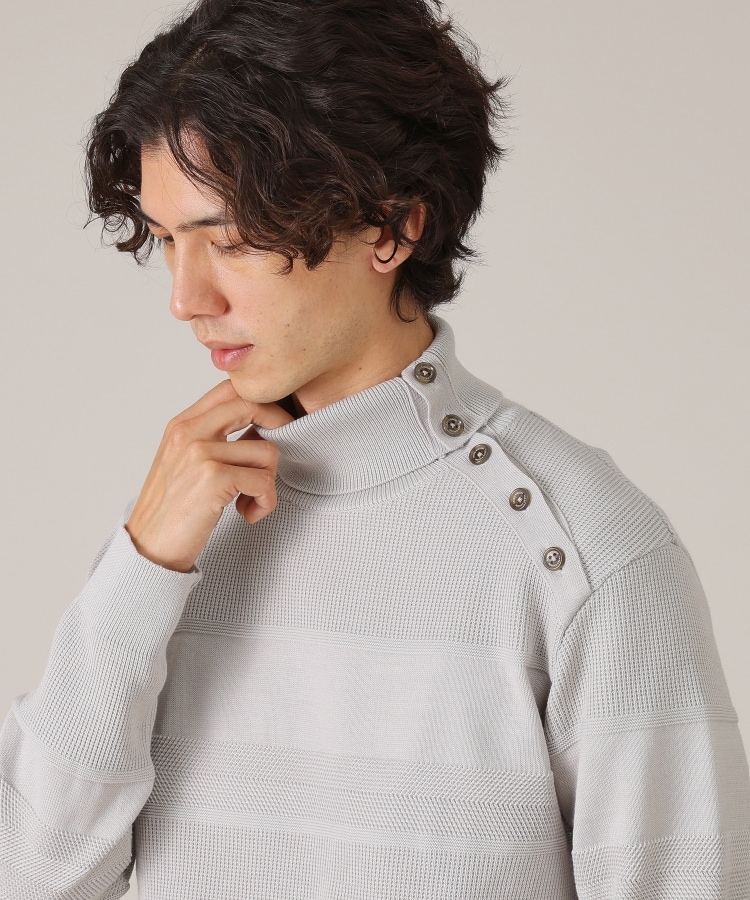 Made in JAPAN】ボタン タートルネック ニット(ニット/セーター Made in JAPAN】ボタン タートルネック ニット(ニット/セーター
