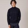タケオキクチ(TAKEO KIKUCHI)の【Made in JAPAN】ボタン タートルネック ニット ネイビー(094)
