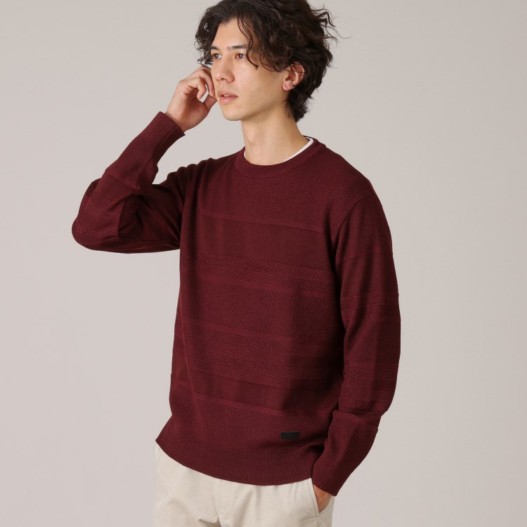 タケオキクチ(TAKEO KIKUCHI)の【Made in JAPAN】編地切替 プルオーバーニット ニット/セーター