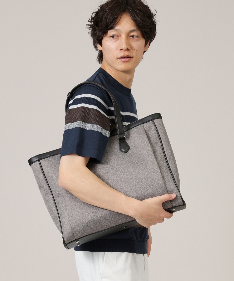ON/OFF兼用】ヘリンボン トートバッグ(トートバッグ) | TAKEO ON/OFF兼用】ヘリンボン トートバッグ(トートバッグ) | TAKEO