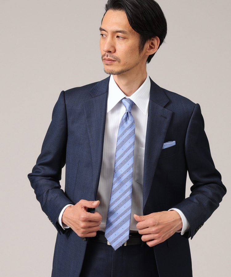 Made in JAPAN】番千鳥シャドーストライプドット TIE(ネクタイ Made in JAPAN】番千鳥シャドーストライプドット TIE(ネクタイ