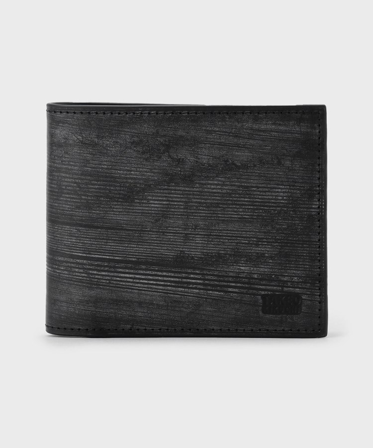 タケオキクチ(TAKEO KIKUCHI)のブライドルレザー 2つ折り財布 ブラック(019)