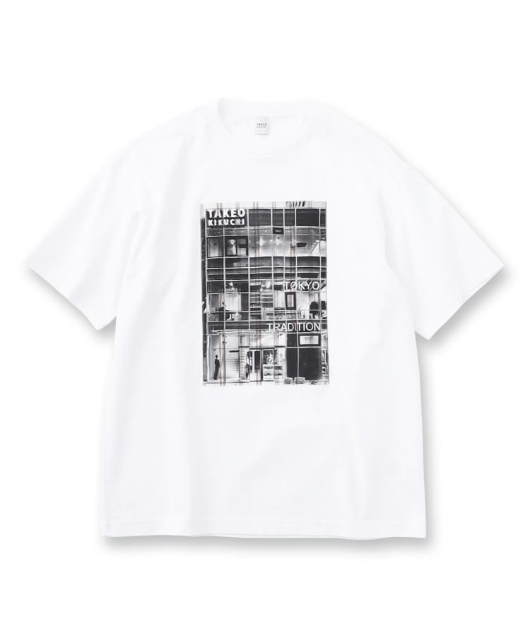 タケオキクチ(TAKEO KIKUCHI)の【プリントT】アップリケ フォトプリント Tシャツ1