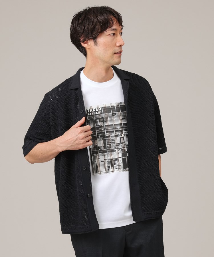 タケオキクチ(TAKEO KIKUCHI)の【プリントT】アップリケ フォトプリント Tシャツ2