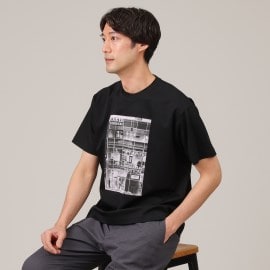 タケオキクチ(TAKEO KIKUCHI)の【プリントT】アップリケ フォトプリント Tシャツ