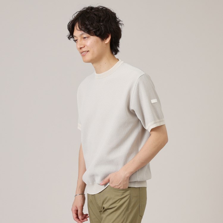 タケオキクチ(TAKEO KIKUCHI)の【Made in JAPAN】和紙 ボーダーニットTシャツ