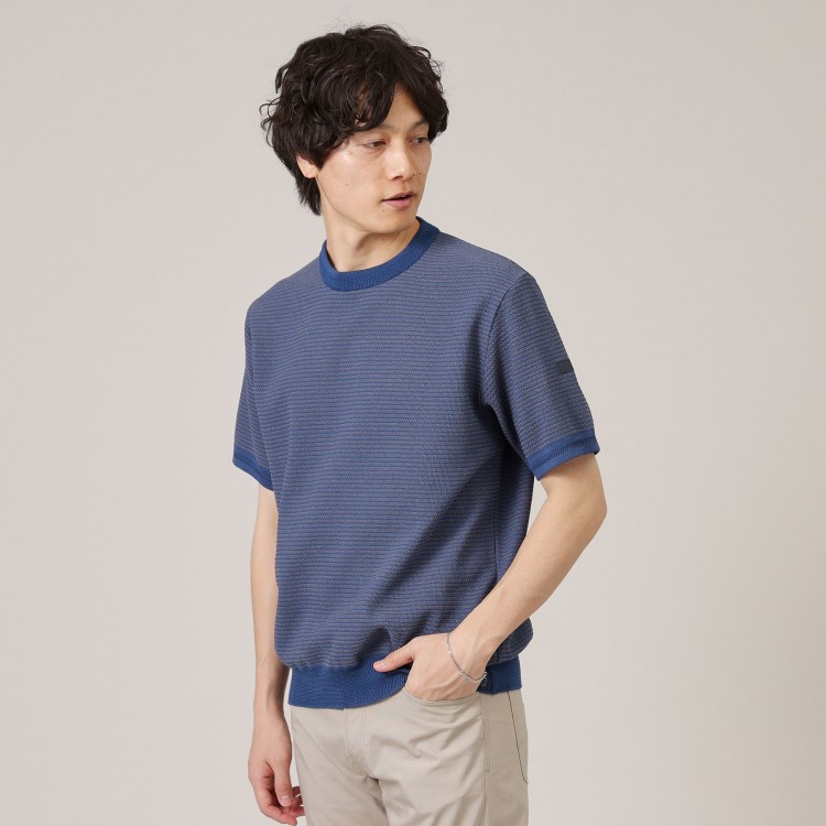 タケオキクチ(TAKEO KIKUCHI)の【Sサイズ～】和紙 ボーダー ニット Tシャツ ニット/セーター