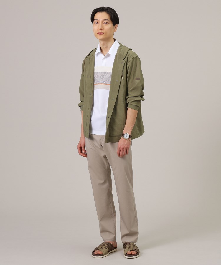 タケオキクチ(TAKEO KIKUCHI)のファブリックパネル切替 ポロシャツ4