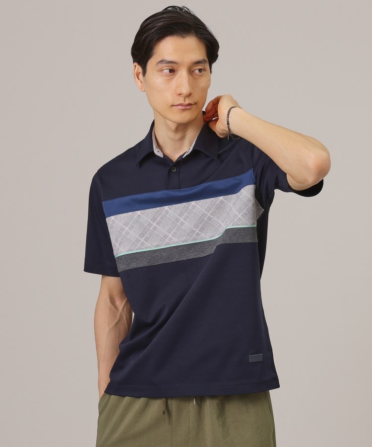タケオキクチ(TAKEO KIKUCHI)のファブリックパネル切替 ポロシャツ6