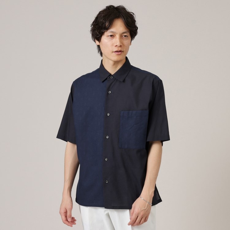 タケオキクチ(TAKEO KIKUCHI)の【Made in JAPAN】パーツブロッキング 半袖シャツ