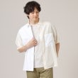 タケオキクチ(TAKEO KIKUCHI)の【Made in JAPAN】パーツブロッキング 半袖シャツ ホワイト(501)