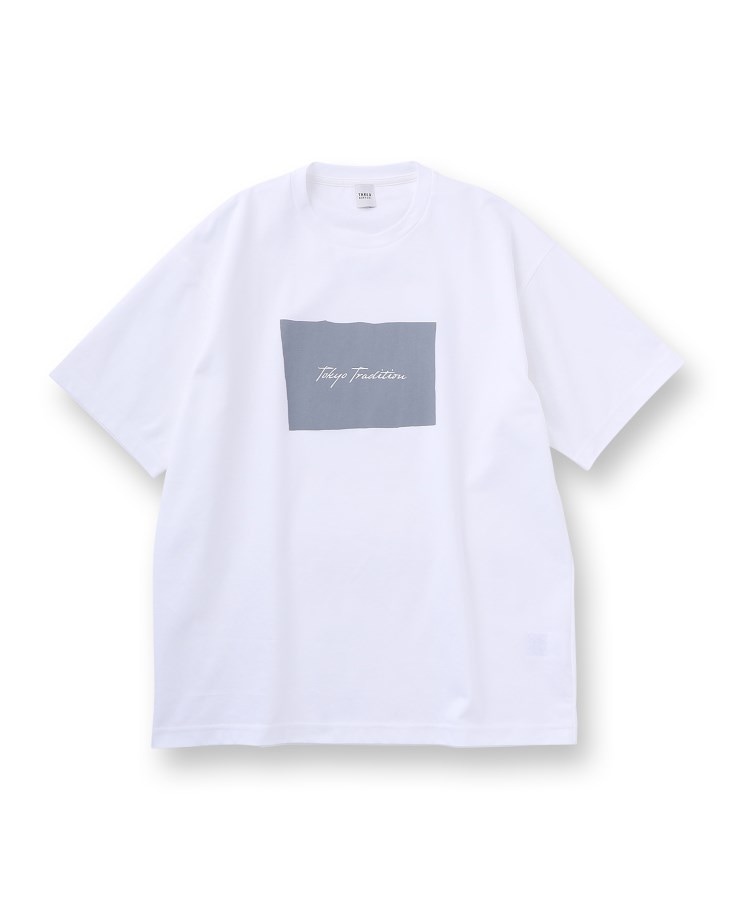 日本製/プリントT】ラフタッチ ボックスプリント Tシャツ(T 日本製/プリントT】ラフタッチ ボックスプリント Tシャツ(T