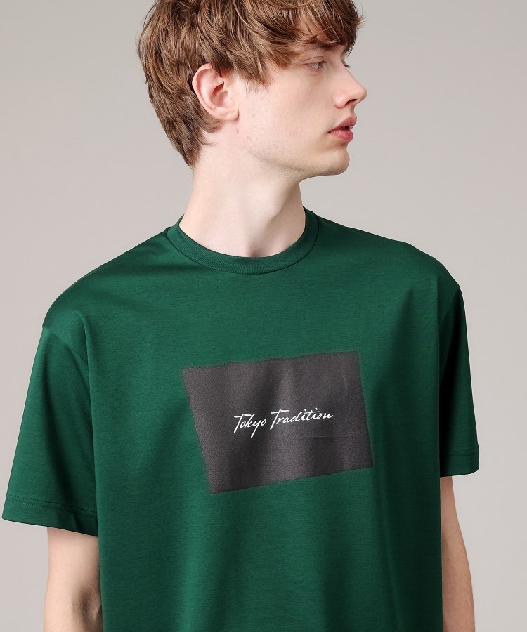 日本製/プリントT】ラフタッチ ボックスプリント Tシャツ(T 日本製/プリントT】ラフタッチ ボックスプリント Tシャツ(T