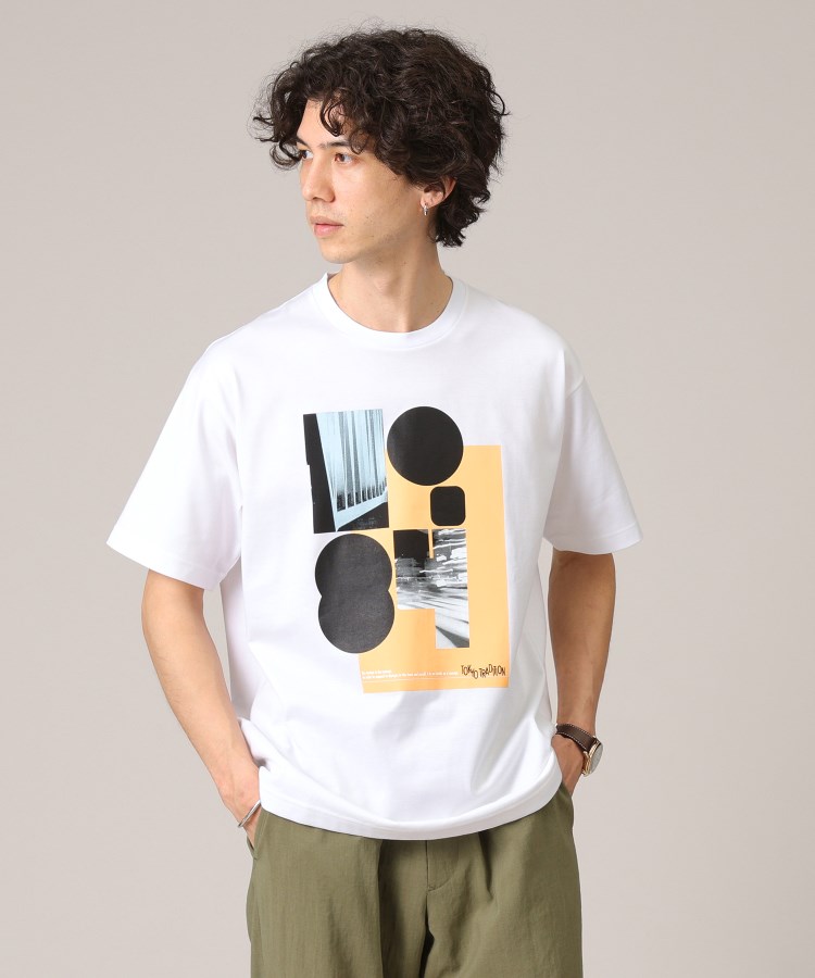 タケオキクチ(TAKEO KIKUCHI)の【プリントT】アートグラフィック Tシャツ ホワイト(001)