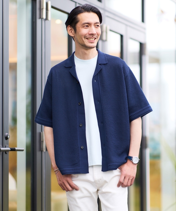 タケオキクチ(TAKEO KIKUCHI)の【夏の軽羽織】スポンディッシュ サマーニットシャツ42