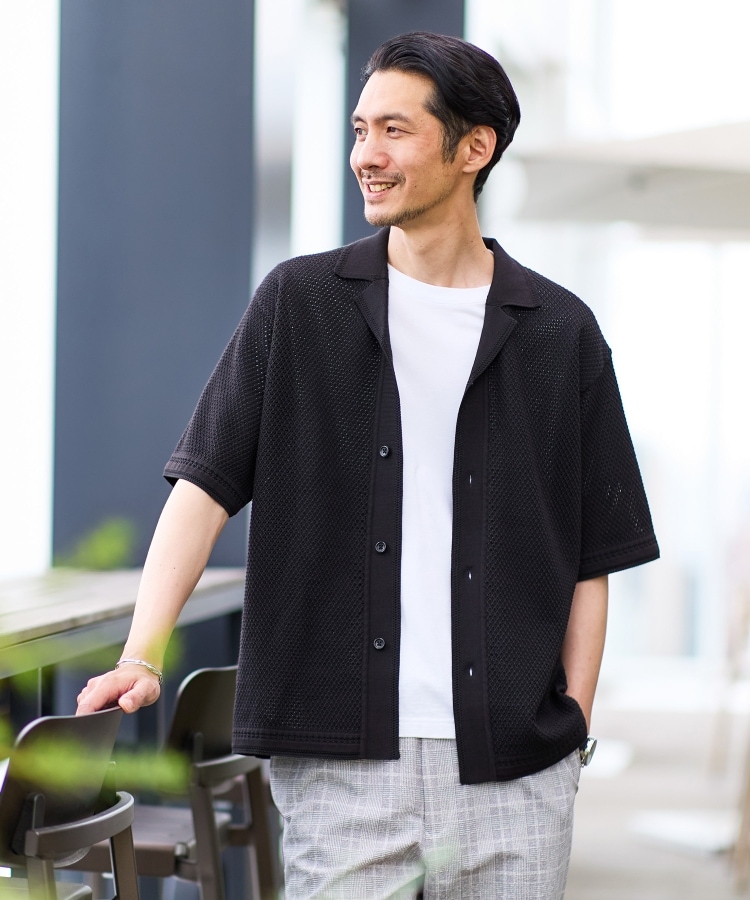 タケオキクチ(TAKEO KIKUCHI)の【夏の軽羽織】スポンディッシュ サマーニットシャツ52