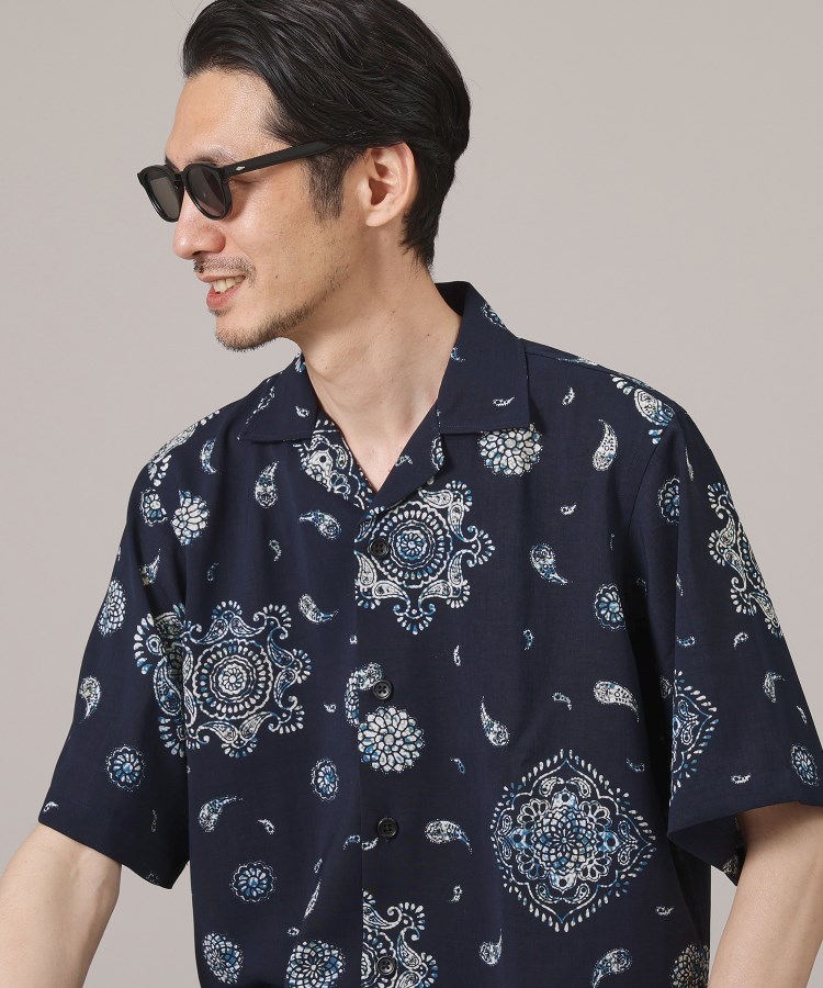 タケオキクチ(TAKEO KIKUCHI)の【ペイズリー紋】オープンカラーシャツ12