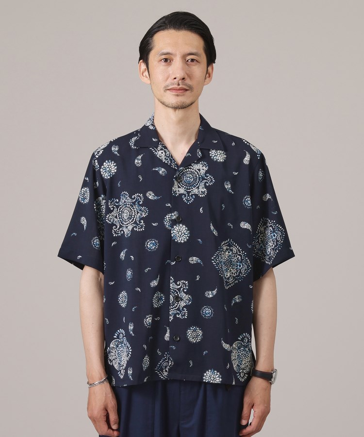 タケオキクチ(TAKEO KIKUCHI)の【ペイズリー紋】オープンカラーシャツ14