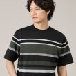 タケオキクチ(TAKEO KIKUCHI)の麻ブレンド パネルボーダー ニットTシャツ2