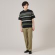 タケオキクチ(TAKEO KIKUCHI)の麻ブレンド パネルボーダー ニットTシャツ4