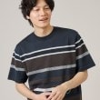 タケオキクチ(TAKEO KIKUCHI)の麻ブレンド パネルボーダー ニットTシャツ6