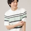 タケオキクチ(TAKEO KIKUCHI)の【ニットTシャツ】麻ブレンド パネルボーダー10