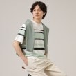 タケオキクチ(TAKEO KIKUCHI)の麻ブレンド パネルボーダー ニットTシャツ11