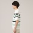 タケオキクチ(TAKEO KIKUCHI)の麻ブレンド パネルボーダー ニットTシャツ15