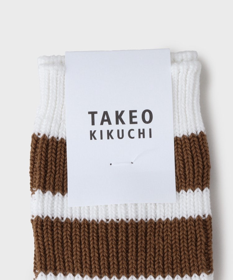 タケオキクチ(TAKEO KIKUCHI)のラインリブソックス3